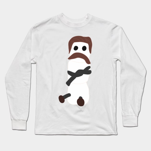 Marshmallow Candy Ron Swanson Long Sleeve T-Shirt by bwoody730